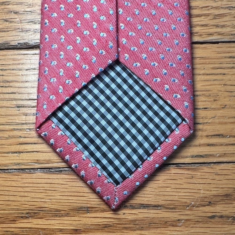 Ben Sherman Pink Patterned Tie - Picture 2 of 10